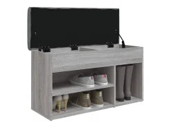 Móvel De Arrumação|Sapateira| Banco sapateira 82x32x45,5 cm derivados madeira sonoma PT626591 Cinzento