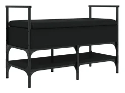 Hot vidaxl Banco sapateira 85,5x42x57,5 cm derivados de madeira Preto