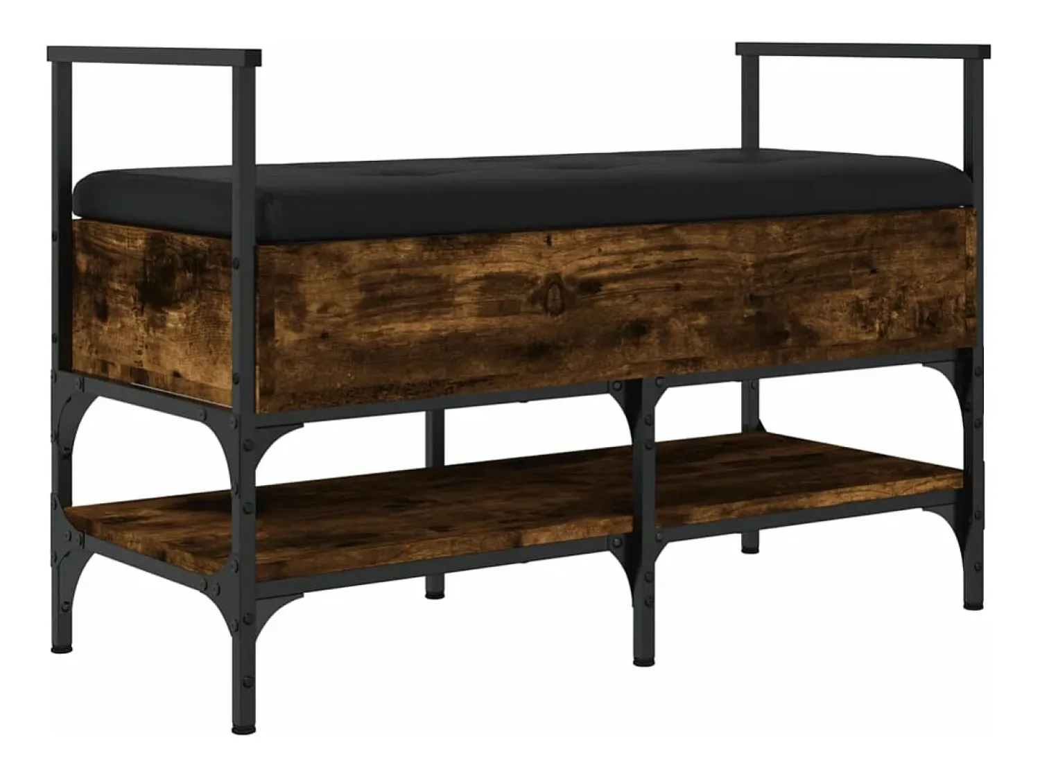 Móvel De Arrumação|Sapateira|vidaxl Banco sapateira 85,5x42x57,5 cm deriv. madeira carvalho fumado Natural claro