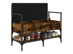 Móvel De Arrumação|Sapateira|vidaxl Banco sapateira 85,5x42x57,5 cm deriv. madeira carvalho fumado Natural claro