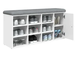 Móvel De Arrumação|Sapateira|vidaxl Banco sapateira 102x32x50 cm derivados de madeira Branco