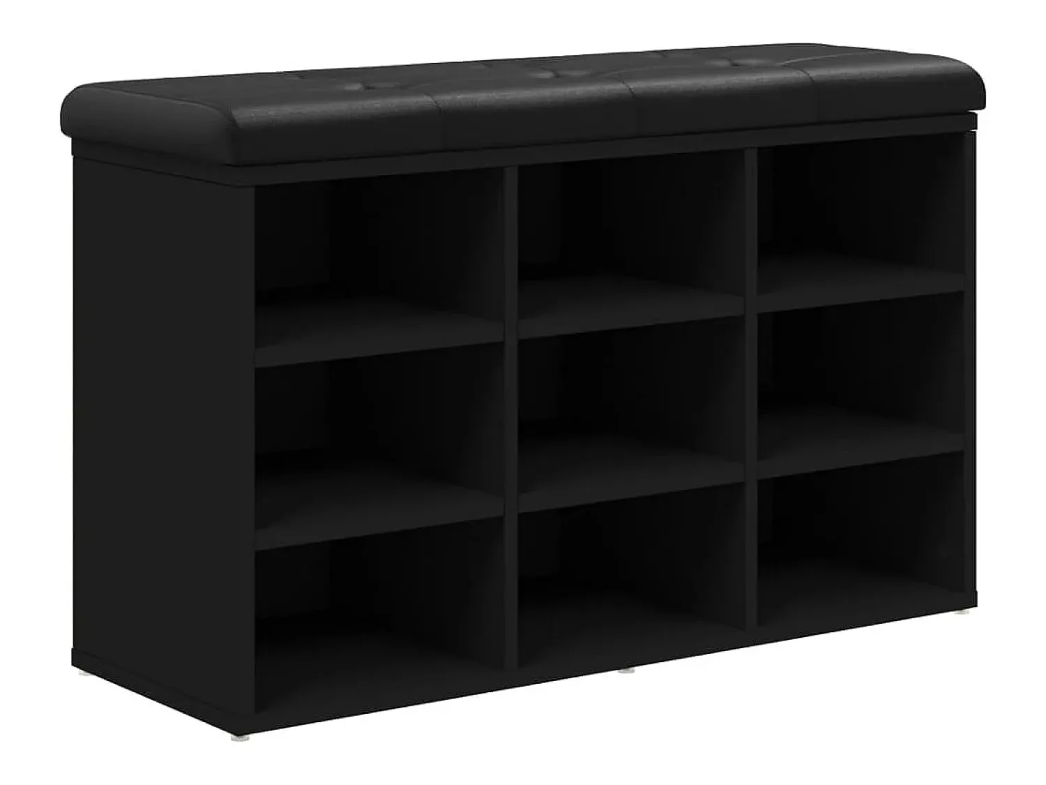 Móvel De Arrumação|Sapateira*vidaxl Banco sapateira 82x32x50 cm derivados de madeira Preto