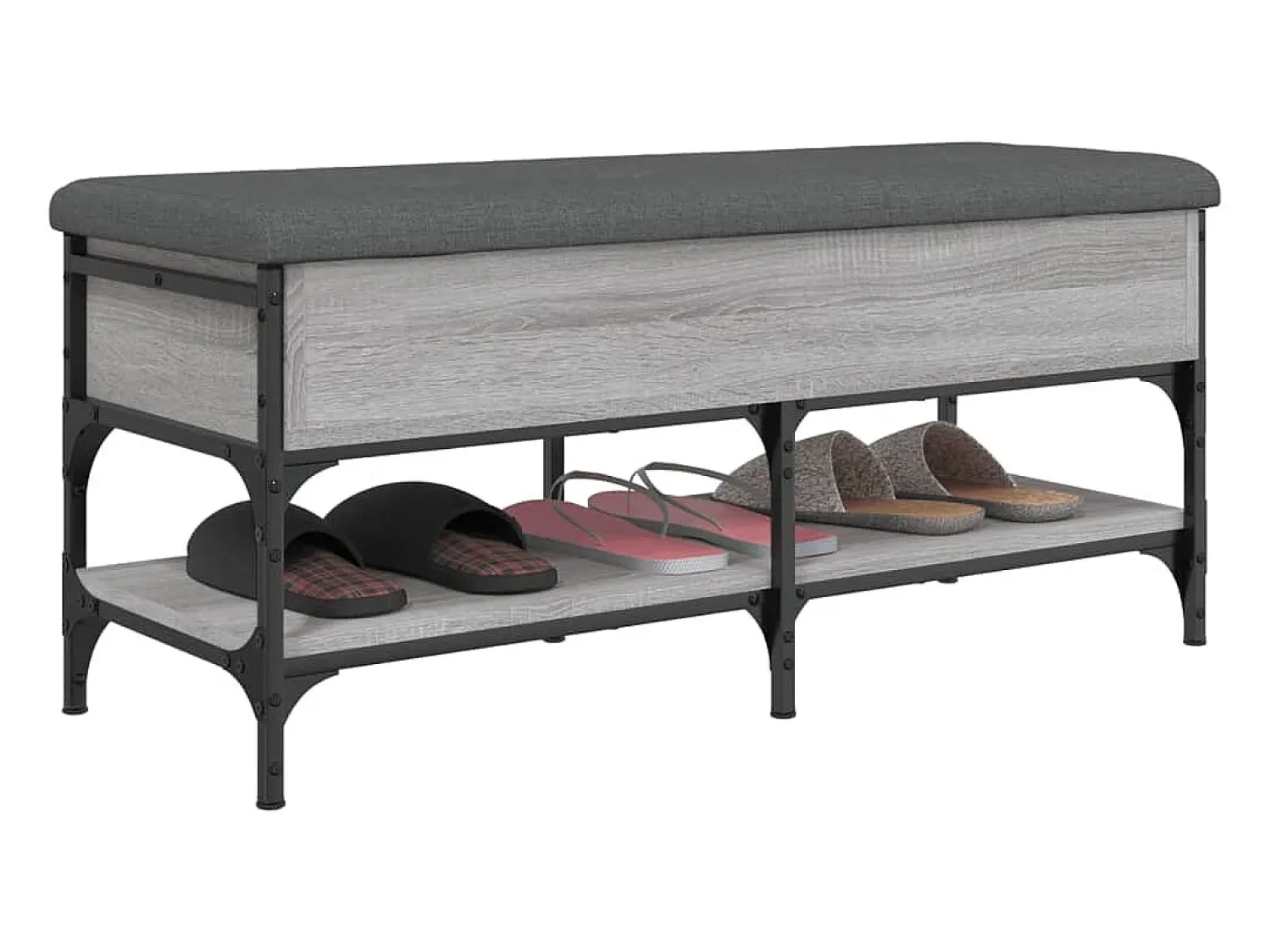 Online vidaxl Banco sapateira 102x42x45 cm derivados madeira sonoma Cinzento