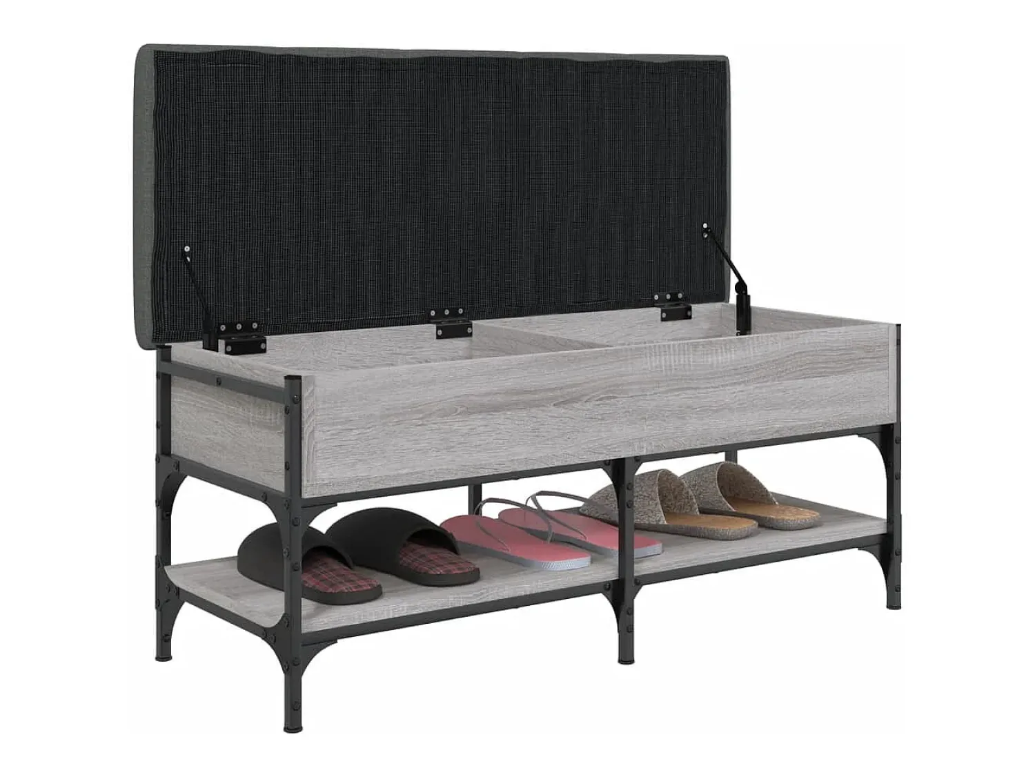 Online vidaxl Banco sapateira 102x42x45 cm derivados madeira sonoma Cinzento