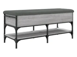 Online vidaxl Banco sapateira 102x42x45 cm derivados madeira sonoma Cinzento