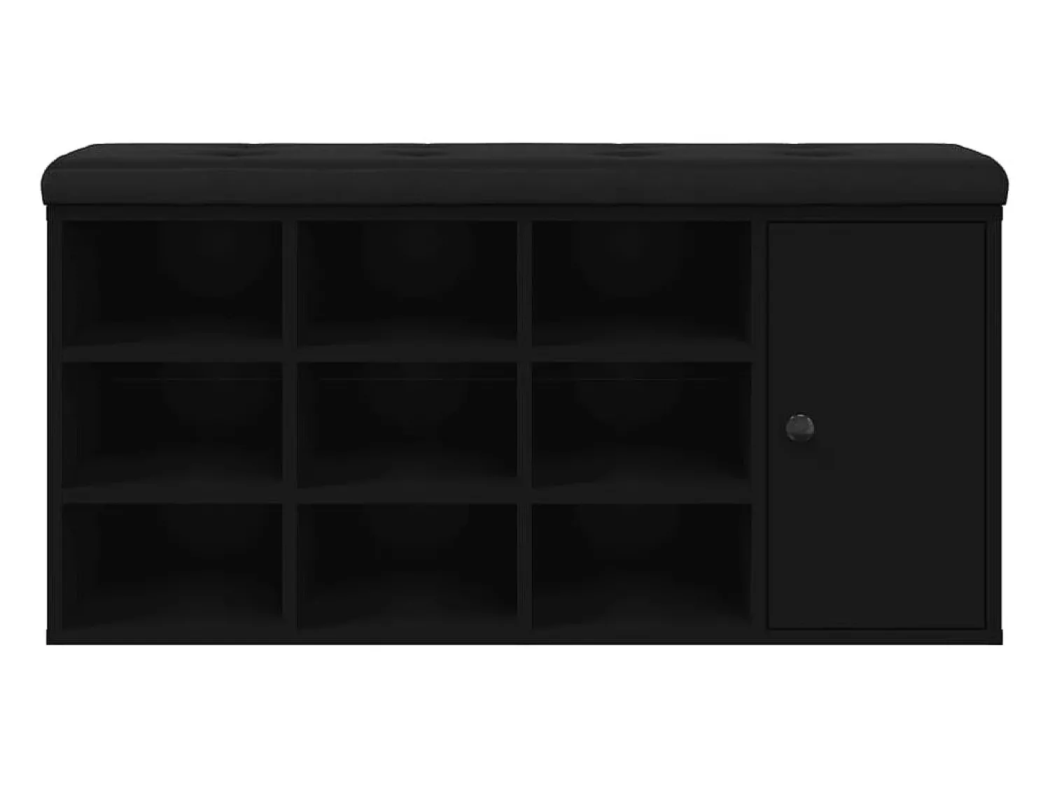 New vidaxl Banco sapateira 102x32x50 cm derivados de madeira Preto