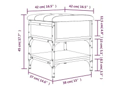 vidaxl Banco sapateira 42x42x45 cm derivados madeira carvalho castanho^ Móvel De Arrumação|Sapateira