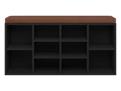Outlet vidaxl Banco sapateira 103x30x48 cm derivados de madeira Preto