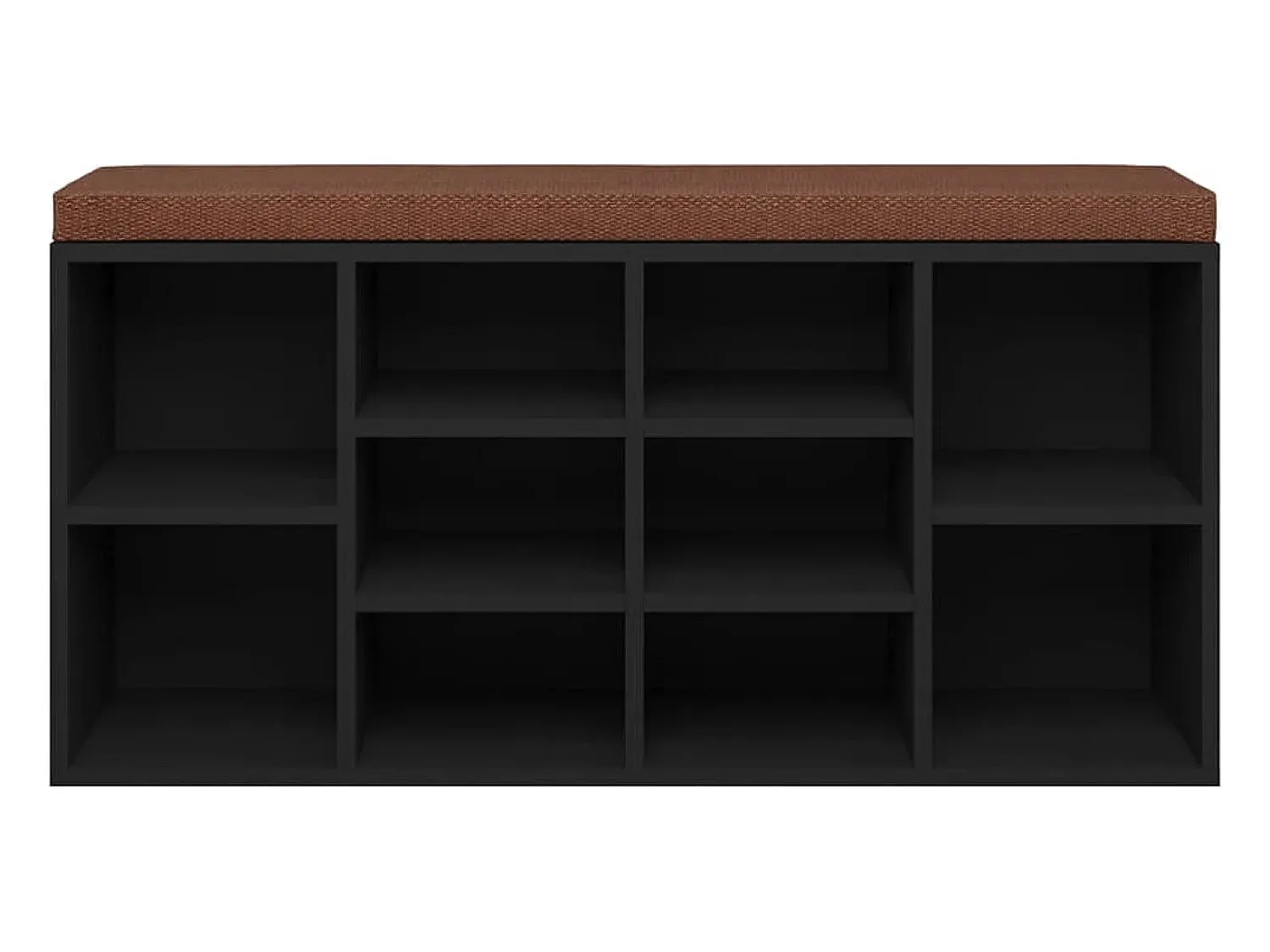 Outlet vidaxl Banco sapateira 103x30x48 cm derivados de madeira Preto