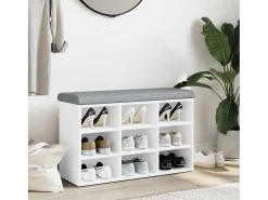 Móvel De Arrumação|Sapateira| Banco sapateira 82x32x50 cm derivados de madeira PT880180 Branco