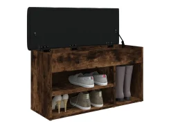 Online Banco sapateira 82x32x45,5 cm derivados madeira carvalho fumado PT489846 Castanho