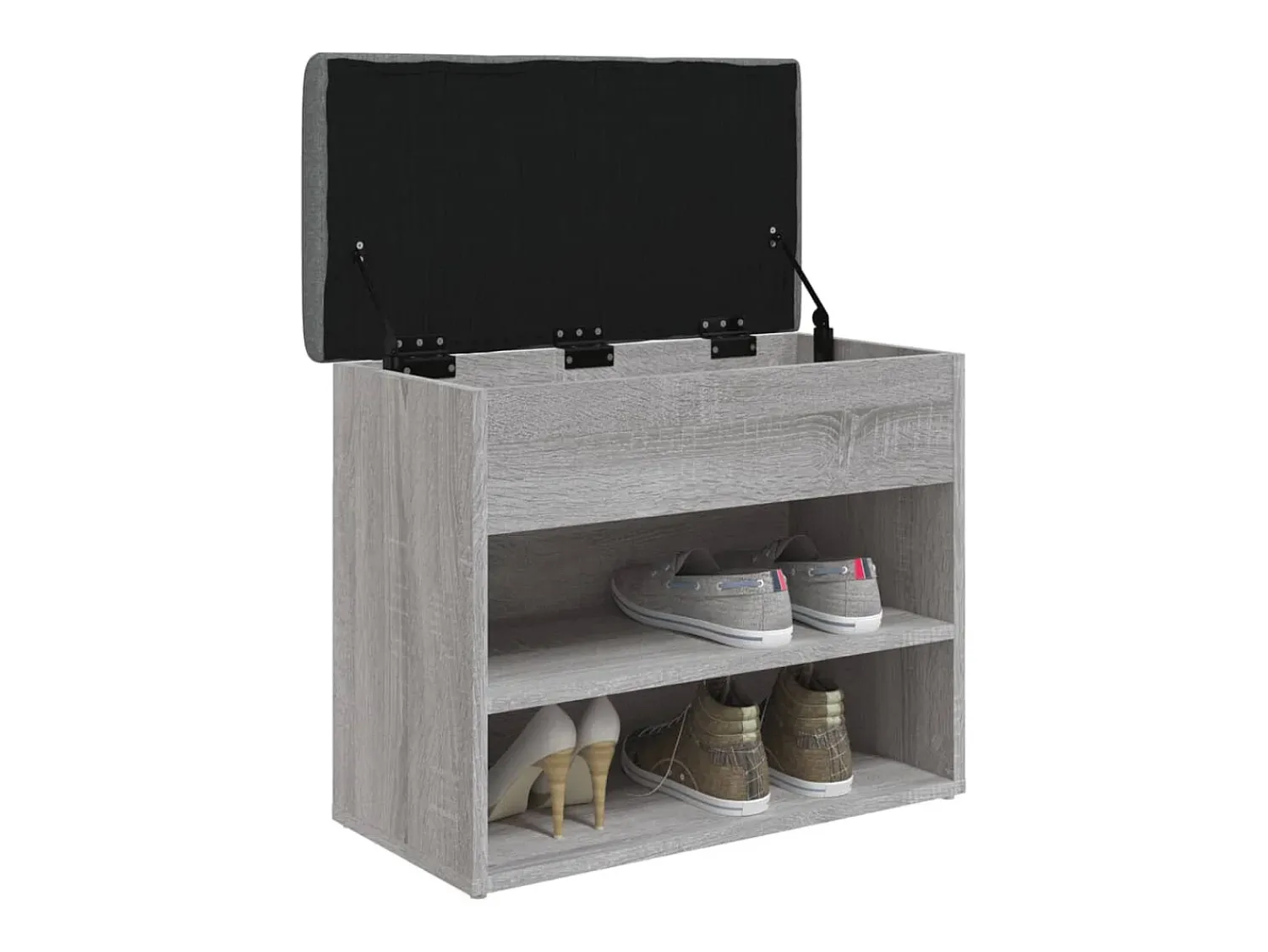 Banco sapateira 62x32x50 cm derivados madeira sonoma PT708727^ Móvel De Arrumação|Sapateira