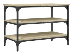 Móvel De Arrumação|Sapateira*vidaxl Banco sapateira 70x38,5x49 cm derivados madeira carvalho sonoma Natural claro