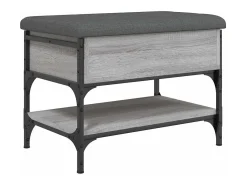 Outlet vidaxl Banco sapateira 62x42x45cm derivados de madeira sonoma Cinzento