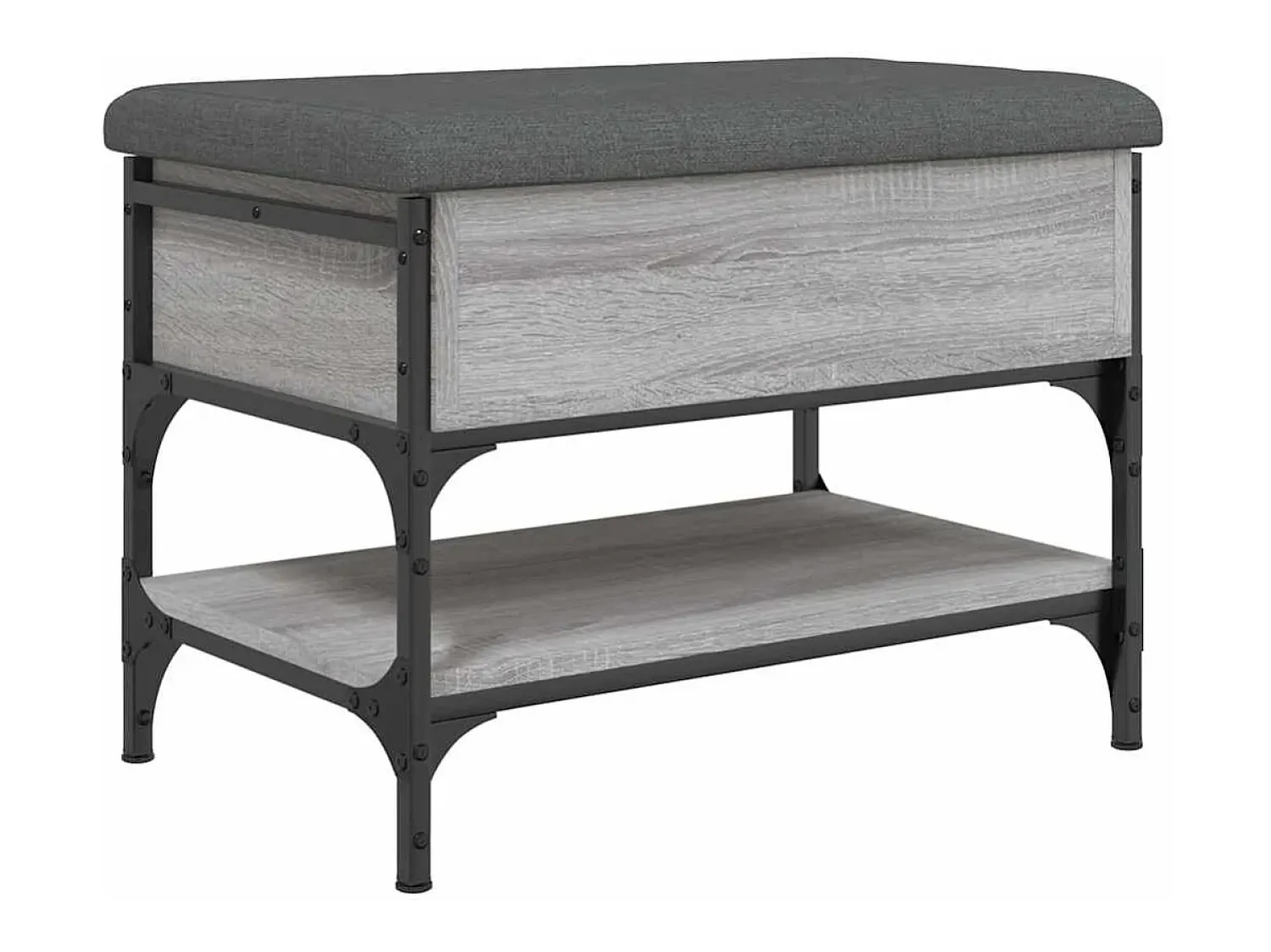 Outlet vidaxl Banco sapateira 62x42x45cm derivados de madeira sonoma Cinzento