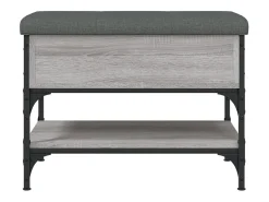 Outlet vidaxl Banco sapateira 62x42x45cm derivados de madeira sonoma Cinzento
