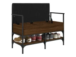 Móvel De Arrumação|Sapateira|vidaxl Banco sapateira 85,5x42x57,5cm deriv. madeira carvalho castanho Natural claro