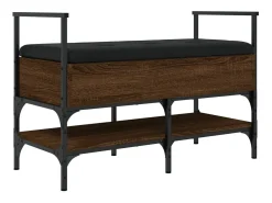 Móvel De Arrumação|Sapateira|vidaxl Banco sapateira 85,5x42x57,5cm deriv. madeira carvalho castanho Natural claro