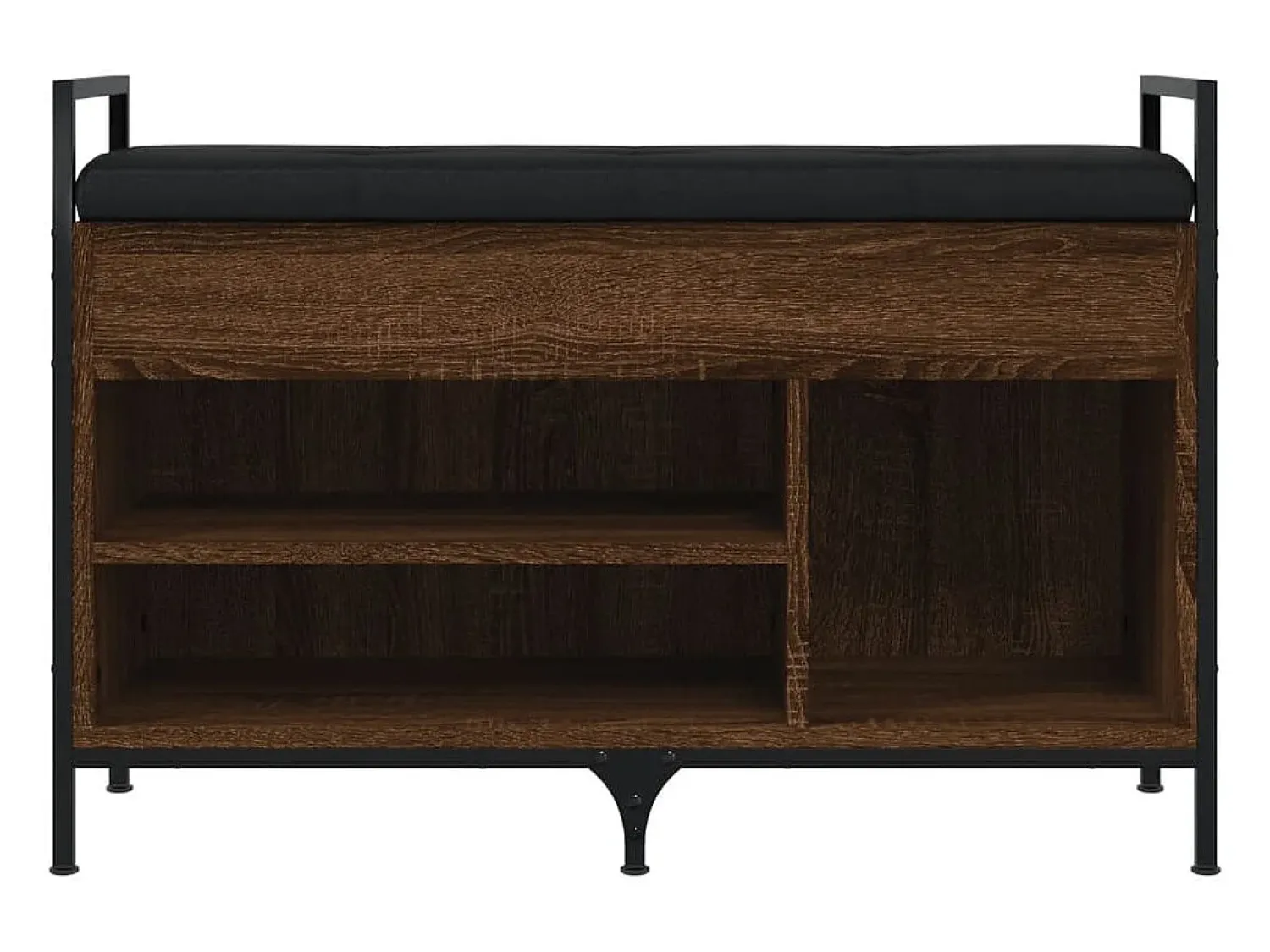 vidaxl Banco sapateira 85,5x32x57,5cm deriv. madeira carvalho castanho^ Móvel De Arrumação|Sapateira