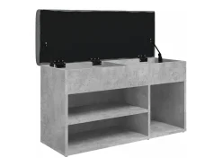 Clearance Banco sapateira 82x32x45,5cm derivados madeira cimento PT414963 Cinzento
