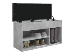 Clearance Banco sapateira 82x32x45,5cm derivados madeira cimento PT414963 Cinzento