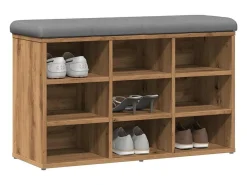 vidaxl Banco sapateira 82x32x50cm derivados madeira carvalho artisiano^ Móvel De Arrumação|Sapateira