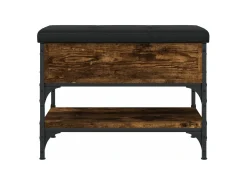 Móvel De Arrumação|Sapateira*vidaxl Banco sapateira 62x42x45cm derivados de madeira carvalho fumado Natural claro
