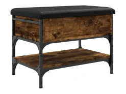 Móvel De Arrumação|Sapateira*vidaxl Banco sapateira 62x42x45cm derivados de madeira carvalho fumado Natural claro