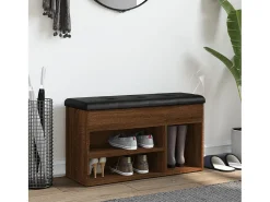 Móvel De Arrumação|Sapateira* Banco sapateira 82x32x45,5cm derivado madeira carvalho PT334739 Castanho
