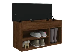 Móvel De Arrumação|Sapateira* Banco sapateira 82x32x45,5cm derivado madeira carvalho PT334739 Castanho