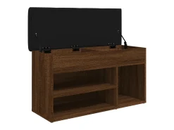 Móvel De Arrumação|Sapateira* Banco sapateira 82x32x45,5cm derivado madeira carvalho PT334739 Castanho