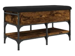 Móvel De Arrumação|Sapateira*vidaxl Banco sapateira 82x42x45cm derivados de madeira carvalho fumado Natural claro