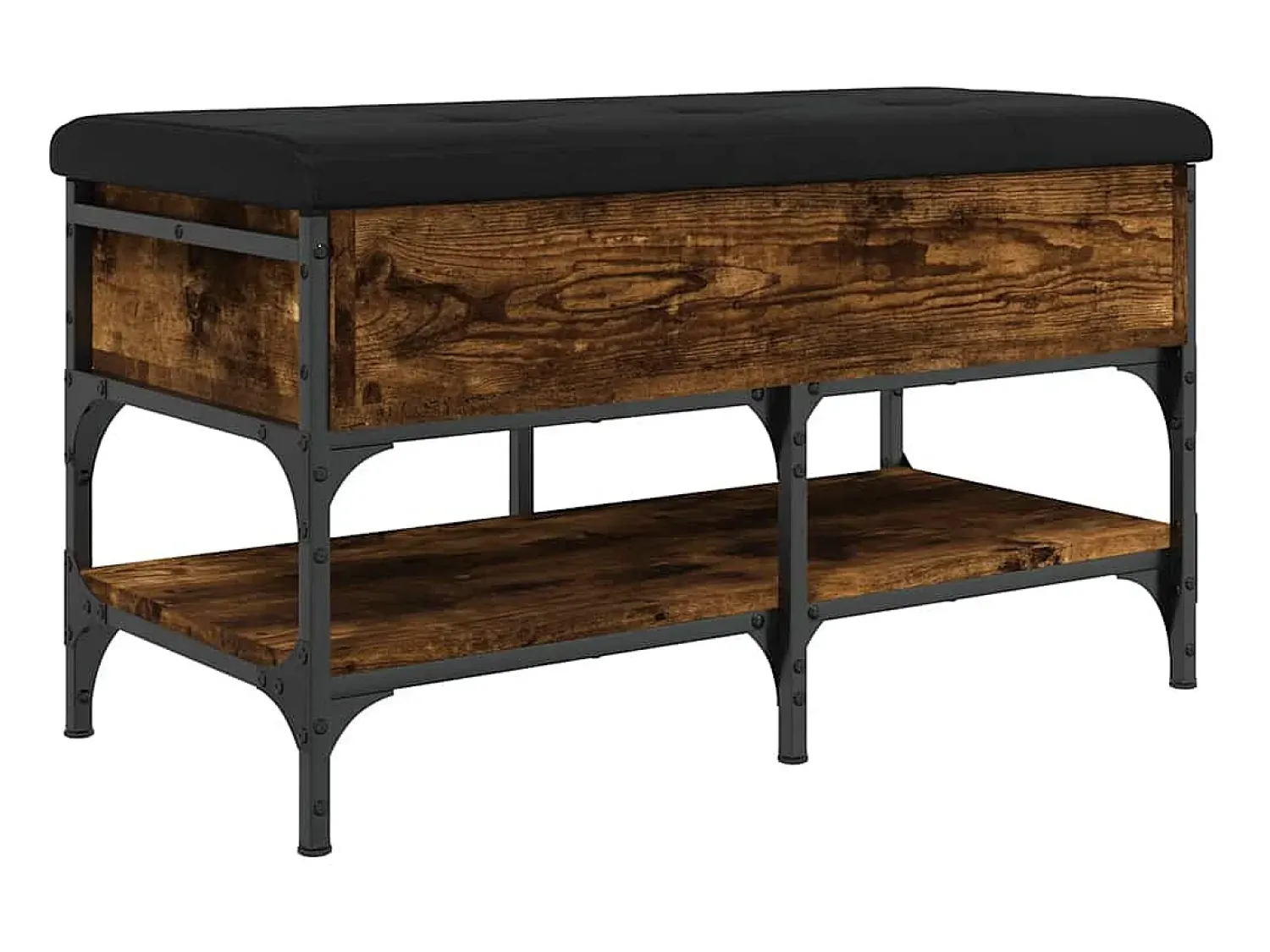 Móvel De Arrumação|Sapateira*vidaxl Banco sapateira 82x42x45cm derivados de madeira carvalho fumado Natural claro