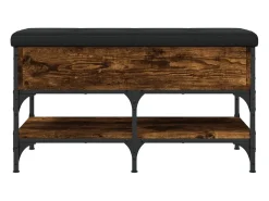Móvel De Arrumação|Sapateira*vidaxl Banco sapateira 82x42x45cm derivados de madeira carvalho fumado Natural claro