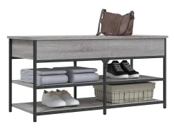 vidaxl Banco sapateira 100x42,5x50cm derivados madeira sonoma^ Móvel De Arrumação|Sapateira
