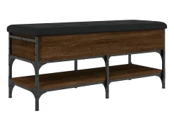 vidaxl Banco sapateira 102x42x45cm derivados madeira carvalho castanho^ Móvel De Arrumação|Sapateira