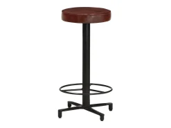 Banco|vidaxl Bancos de bar 2 pcs 66 cm couro genuíno Natural claro