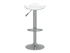 Banco*vidaxl Bancos de bar 2 pcs aço cromado e couro artificial Branco