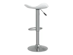 Banco*vidaxl Bancos de bar 2 pcs aço cromado e couro artificial Branco