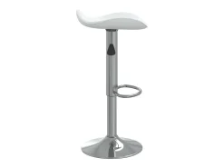 Banco*vidaxl Bancos de bar 2 pcs aço cromado e couro artificial Branco