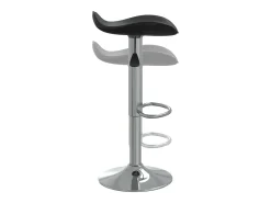 vidaxl Bancos de bar 2 pcs aço cromado e couro artificial Preto