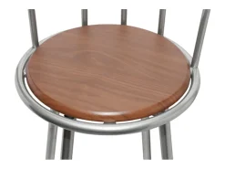 Banco|vidaxl Bancos de bar 2 pcs castanho aço Natural claro