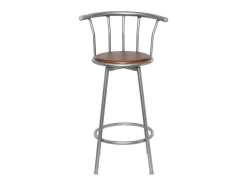 Banco|vidaxl Bancos de bar 2 pcs castanho aço Natural claro