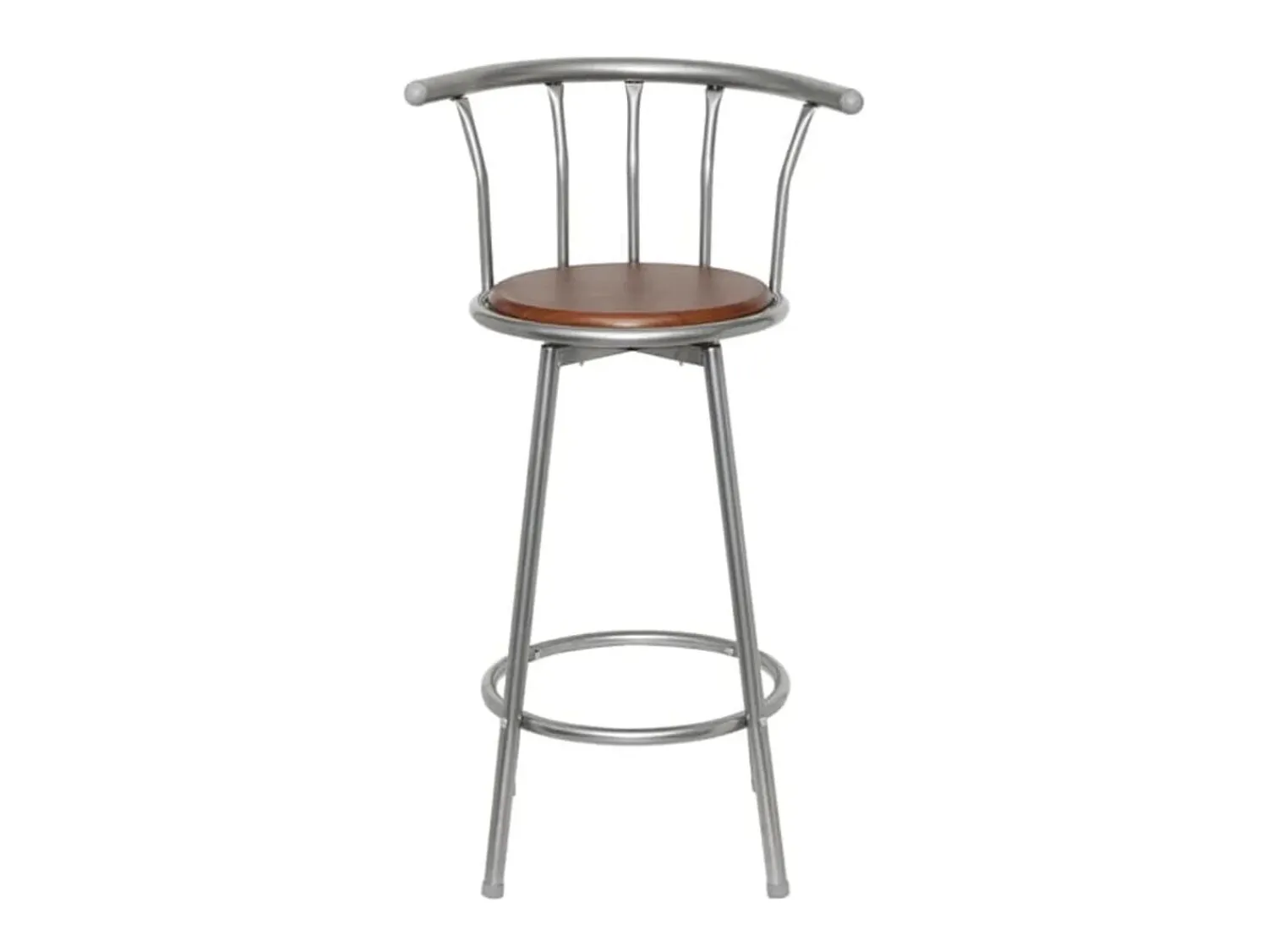 Banco|vidaxl Bancos de bar 2 pcs castanho aço Natural claro