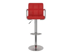 vidaxl Bancos de bar 2 pcs couro artificial tinto^ Banco