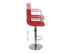 vidaxl Bancos de bar 2 pcs couro artificial tinto^ Banco