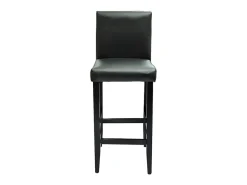 Best vidaxl Bancos de bar 2 pcs couro artificial Preto