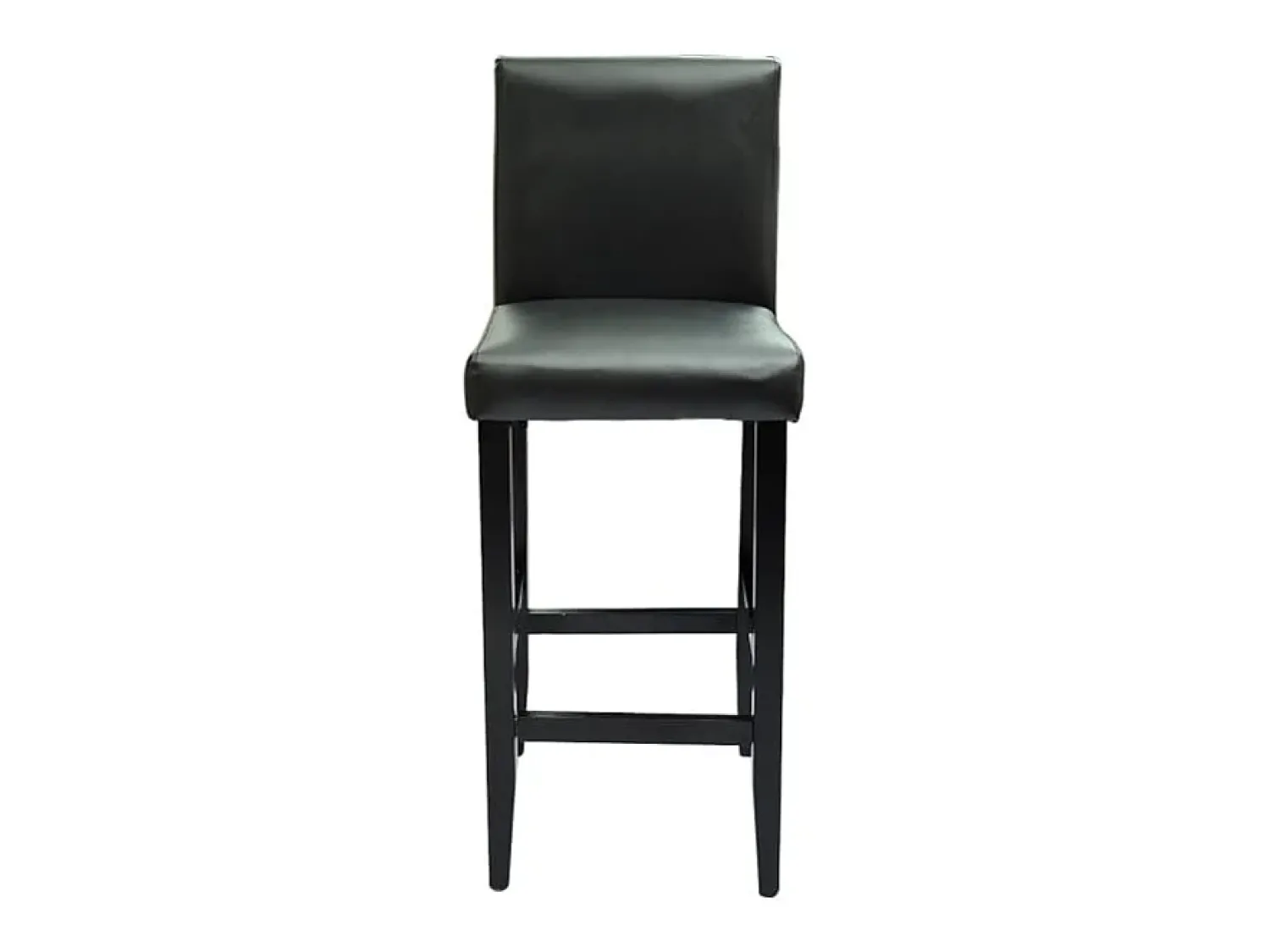 Best vidaxl Bancos de bar 2 pcs couro artificial Preto
