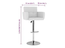 Online vidaxl Bancos de bar 2 pcs couro artificial Branco