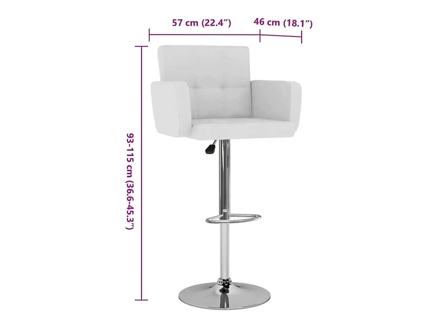 Online vidaxl Bancos de bar 2 pcs couro artificial Branco